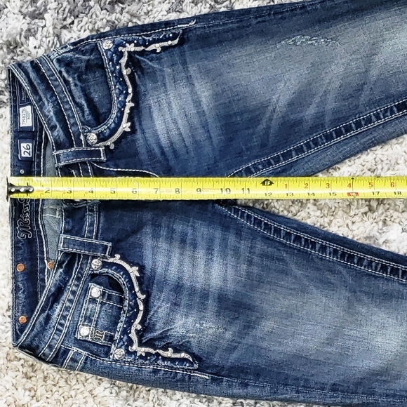 **SOLD**  Miss Me Boot Cut Jean's.  Size 26. - Picture 6 of 9